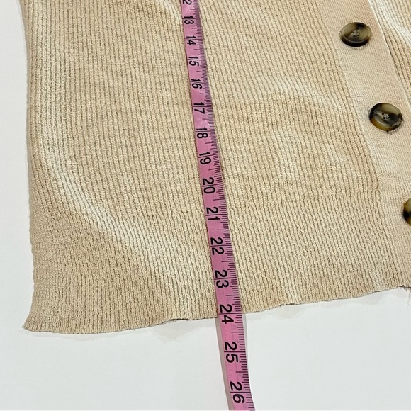 Madewell Birchmoor Ribbed Cardigan Sweater Heather Oatmeal Size Small - Picture 8 of 8